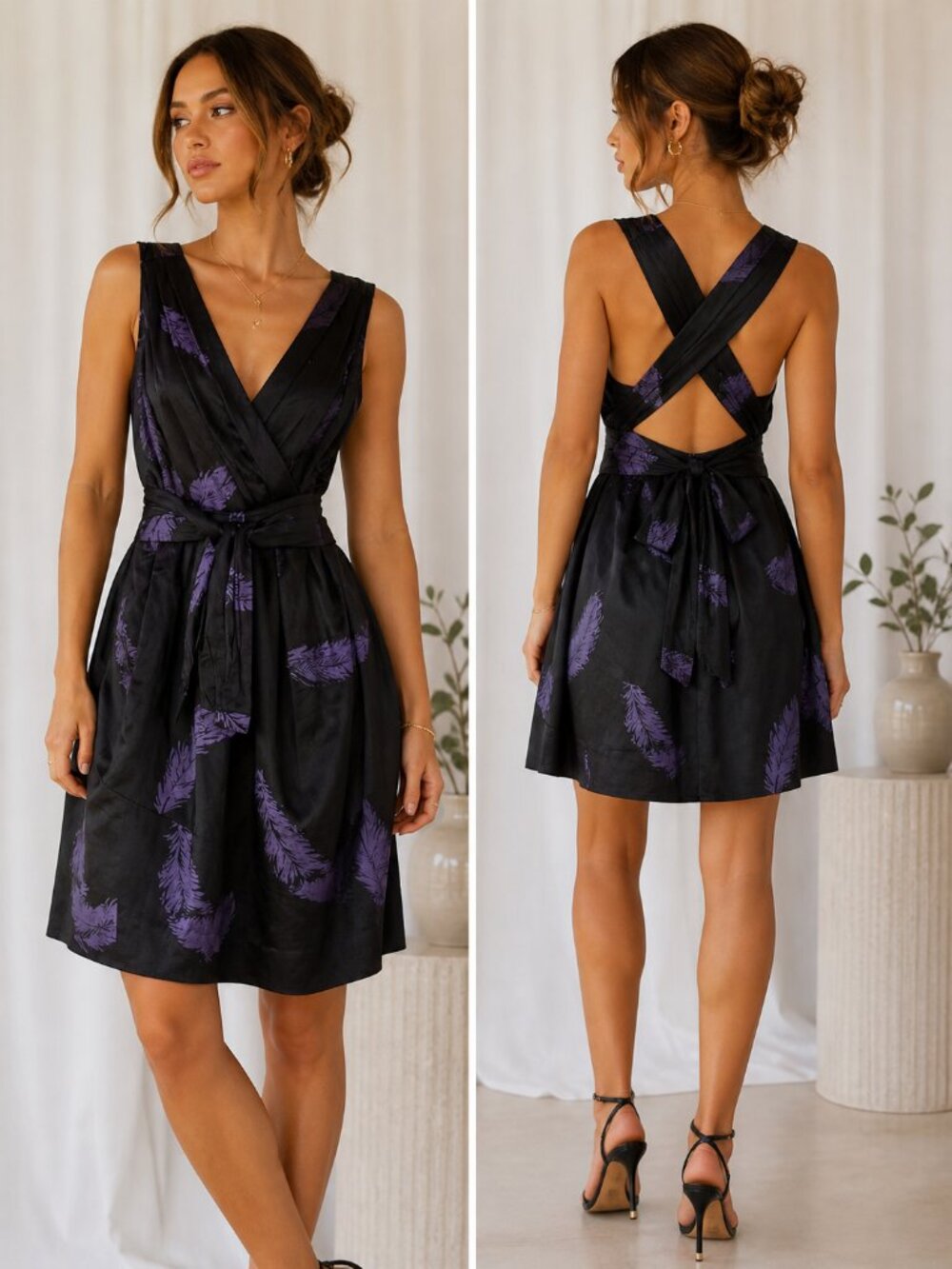 Marc Jacobs Black Floral Mini Dress Size 2 Cocktail Wedding Guest Graduation